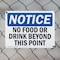 Signmission No Food Or Drink Beyond This Point, 10 in W x Rectangle, Plastic OS-2PACK-NS-P-710-L-14588 - alternate 2